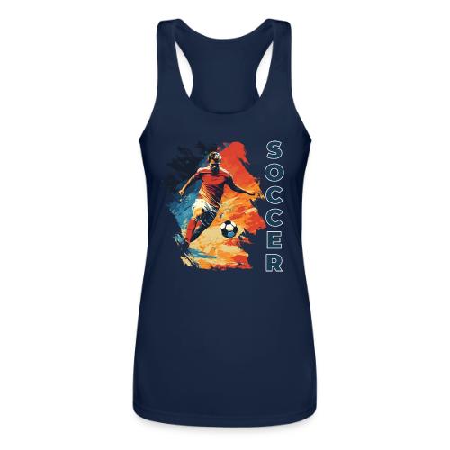 Soccer Action Pulse - Women’s Performance Racerback Tank Top