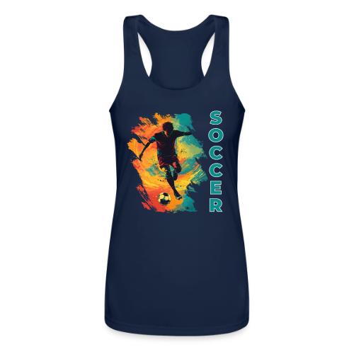 Soccer Hero Mode - Women’s Performance Racerback Tank Top