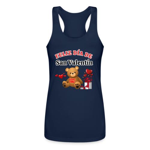 Valentine's Day Celebration Bears Love Hearts. - Women’s Performance Racerback Tank Top