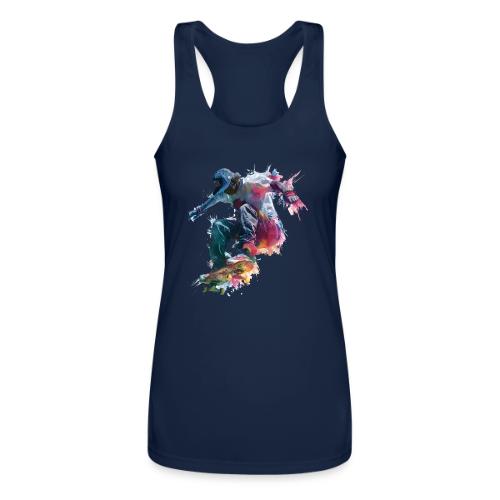 Skateboarding: Ride the Colors - Women’s Performance Racerback Tank Top