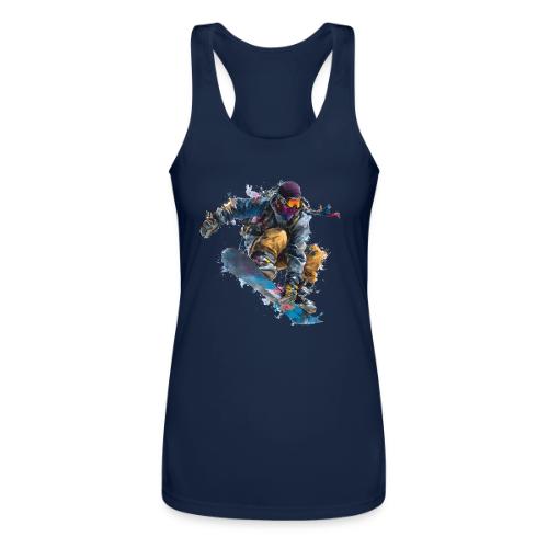 Snowboarding: Splash of Speed - Women’s Performance Racerback Tank Top