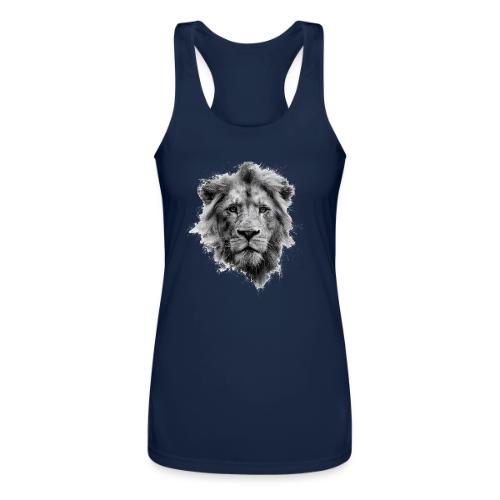 Lion: Monochrome King - Women’s Performance Racerback Tank Top