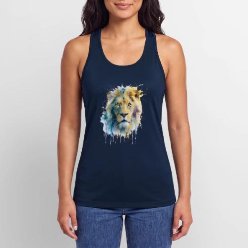 Splash-Art Lion Face - Women’s Performance Racerback Tank Top