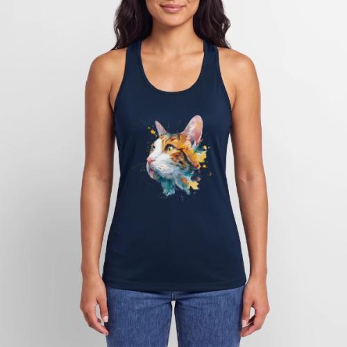 Cat: Feline Ink Burst - Women’s Performance Racerback Tank Top