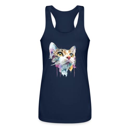 Chromatic Cat Splash - Women’s Performance Racerback Tank Top