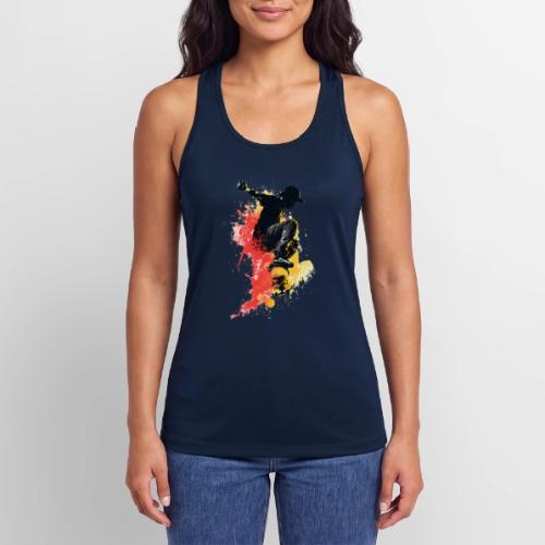 Skateboarding: Splash of Motion - Women’s Performance Racerback Tank Top