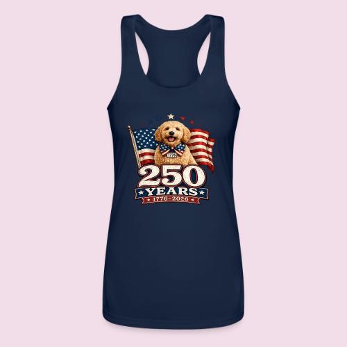 America 250 Dog Mom Goldendoodle - Women’s Performance Racerback Tank Top