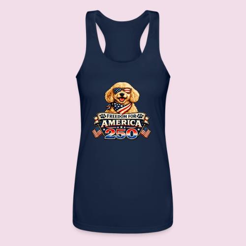 Freedom For America 250 Patriotic Goldendoodle - Women’s Performance Racerback Tank Top
