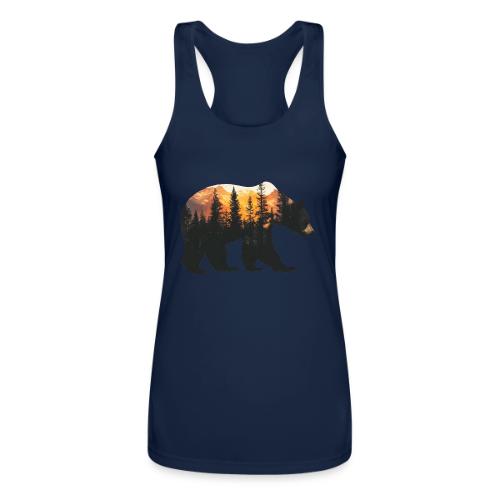 Bear: Sunset Guardian - Women’s Performance Racerback Tank Top