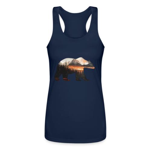 Canada Bear: fiery tones - Women’s Performance Racerback Tank Top