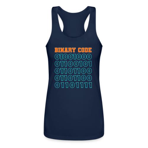 Say Hello in Binary code - Women’s Performance Racerback Tank Top