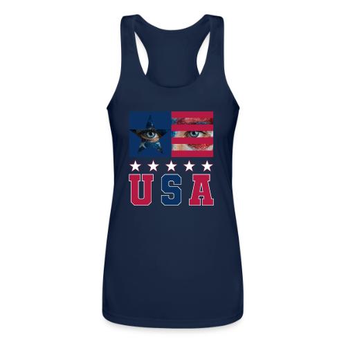 Stars and Vision USA - Women’s Performance Racerback Tank Top