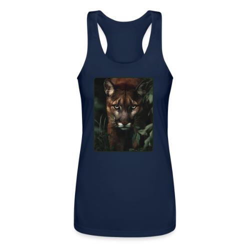 Cougar Jungle Predator Design - Women’s Performance Racerback Tank Top