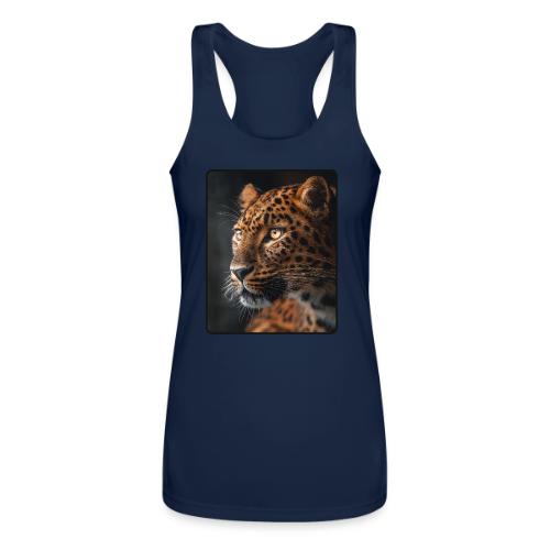 Amur Leopard Face Wildlife Design - Women’s Performance Racerback Tank Top