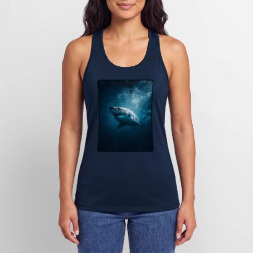 Great White Shark Ocean Design - Women’s Performance Racerback Tank Top