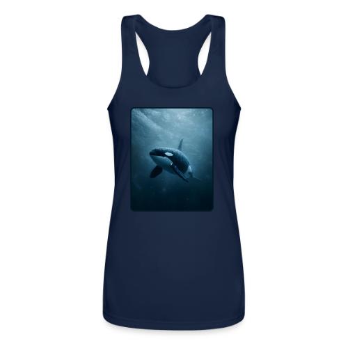 Orca Ocean Wildlife Design - Women’s Performance Racerback Tank Top