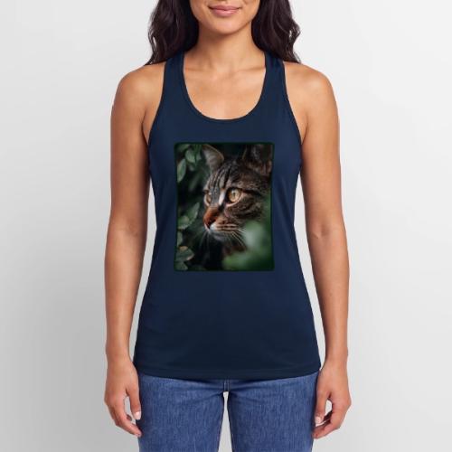 Tabby Cat Jungle Eyes Design - Women’s Performance Racerback Tank Top