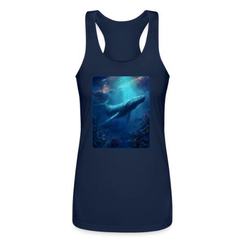Humpback Whale Ocean Reef Design - Women’s Performance Racerback Tank Top