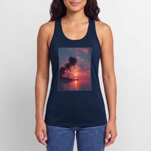 Tropical Sunset Ocean Reflection Design - Women’s Performance Racerback Tank Top