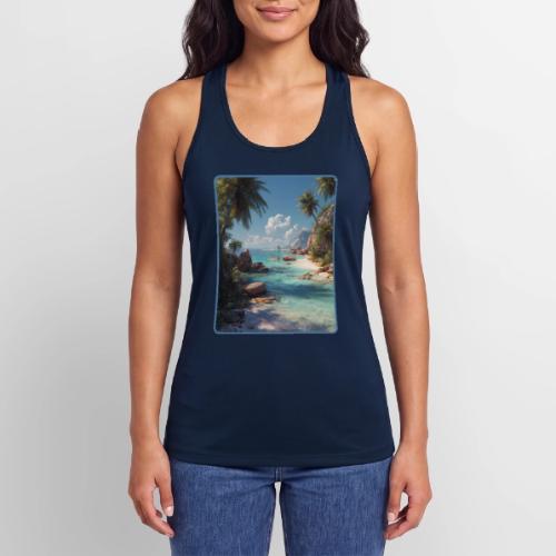 Tropical Island Paradise Ocean Design - Women’s Performance Racerback Tank Top