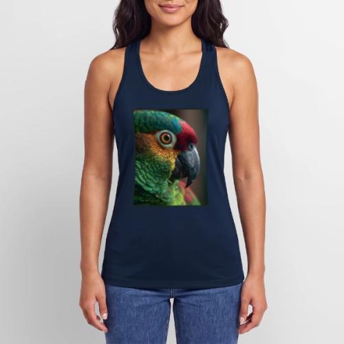 Colorful Parrot Close-Up Design - Women’s Performance Racerback Tank Top
