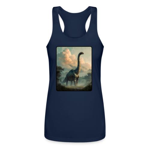 Brachiosaurus Prehistoric Scene Design - Women’s Performance Racerback Tank Top