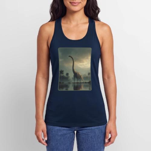 Brachiosaurus Misty Lake Design - Women’s Performance Racerback Tank Top