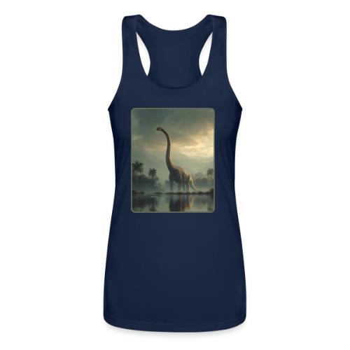 Brachiosaurus Misty Lake Design - Women’s Performance Racerback Tank Top