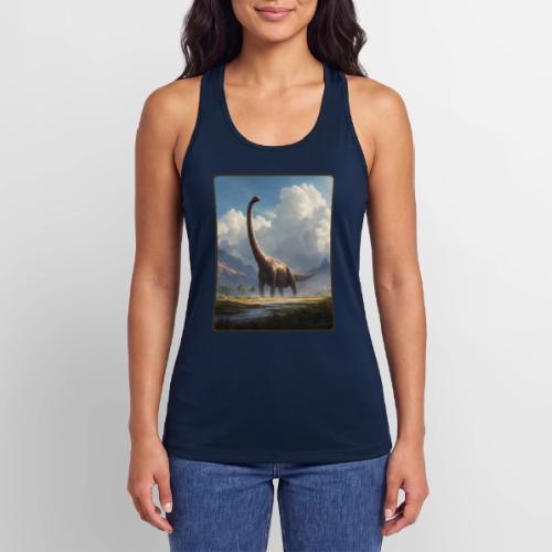Brachiosaurus Valley Landscape Design - Women’s Performance Racerback Tank Top