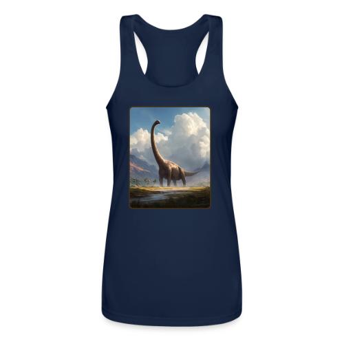 Brachiosaurus Valley Landscape Design - Women’s Performance Racerback Tank Top