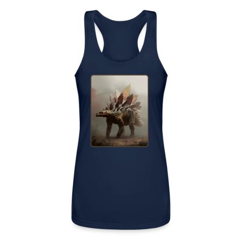 Stegosaurus Misty Forest Design - Women’s Performance Racerback Tank Top