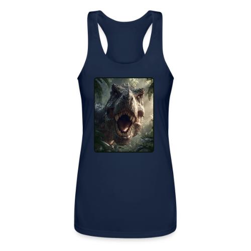 T Rex Jungle Roar Design - Women’s Performance Racerback Tank Top