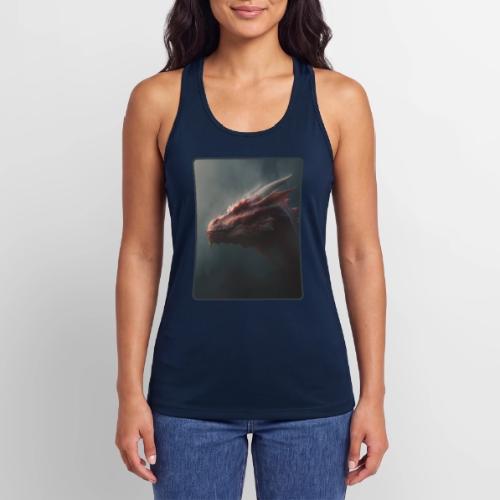 Red Dragon Fog Portrait Design - Women’s Performance Racerback Tank Top