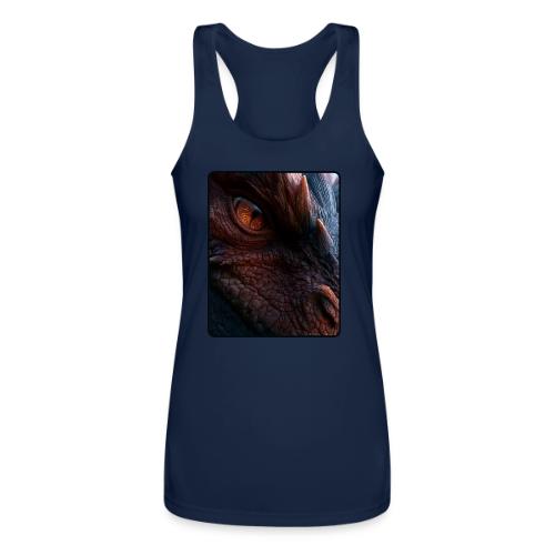 Fierce Ancient Dragon Portrait Design - Women’s Performance Racerback Tank Top