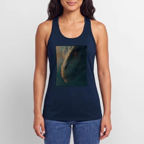 Golden Eye Dragon Close-Up Design - Women’s Performance Racerback Tank Top