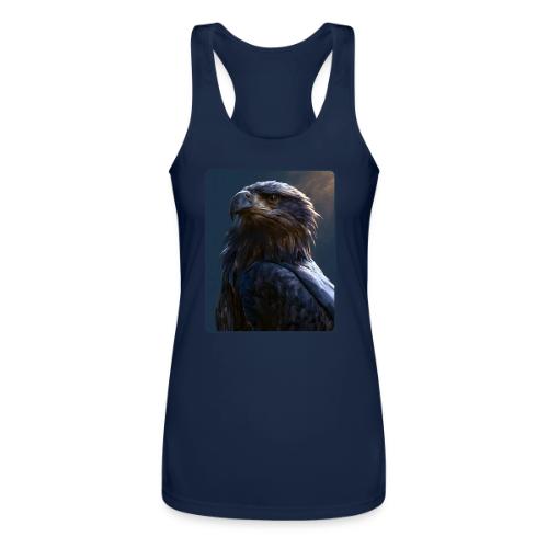 Majestic Eagle Cinematic Portrait Design - Women’s Performance Racerback Tank Top