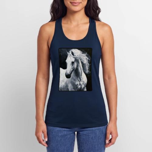 White Horse Oil Painting Design - Women’s Performance Racerback Tank Top