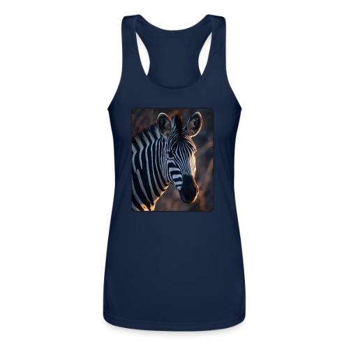 Majestic Zebra Sunset Portrait Design - Women’s Performance Racerback Tank Top