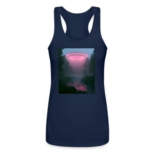 Neon UFO Forest River Design - Women’s Performance Racerback Tank Top