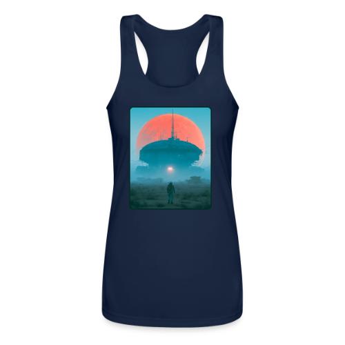 Astronaut Alien Outpost Design - Women’s Performance Racerback Tank Top