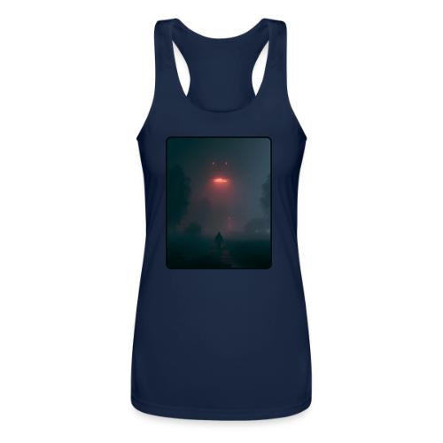 Mysterious UFO Encounter Design - Women’s Performance Racerback Tank Top