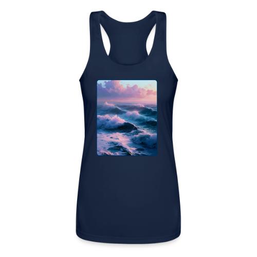 Dreamy Pastel Ocean Sunset Art - Women’s Performance Racerback Tank Top