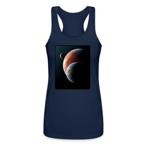Three Planets Deep Space Design - Women’s Performance Racerback Tank Top