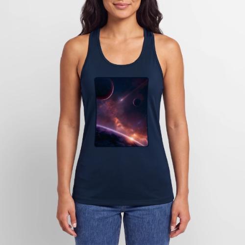 Cosmic Sunset Nebula Space Art - Women’s Performance Racerback Tank Top
