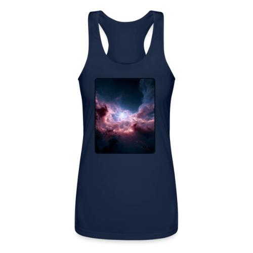 Radiant Cosmic Nebula Artwork - Women’s Performance Racerback Tank Top