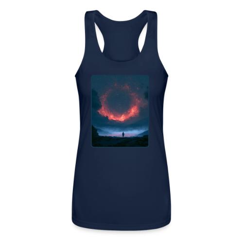 Supernova Reflection Space Scene - Women’s Performance Racerback Tank Top