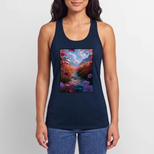 Dreamy Cosmos Valley Landscape Art - Women’s Performance Racerback Tank Top
