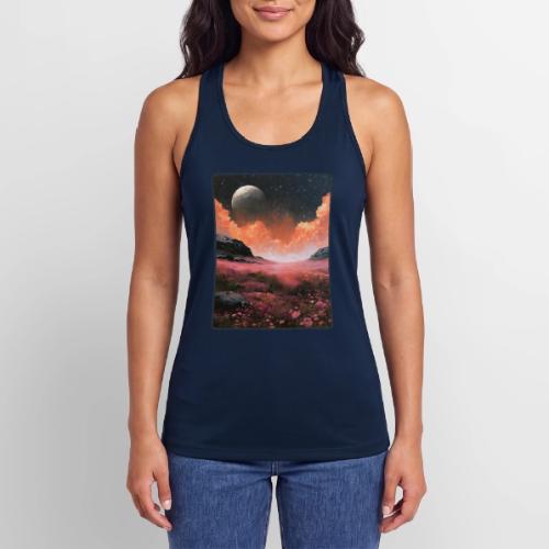 Moonlit Fantasy Flower Landscape - Women’s Performance Racerback Tank Top