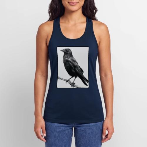 Raven Black and White Art Design - Women’s Performance Racerback Tank Top
