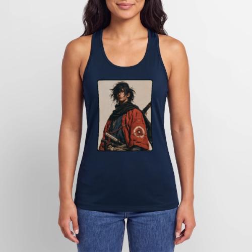 Young Samurai Warrior Portrait - Women’s Performance Racerback Tank Top